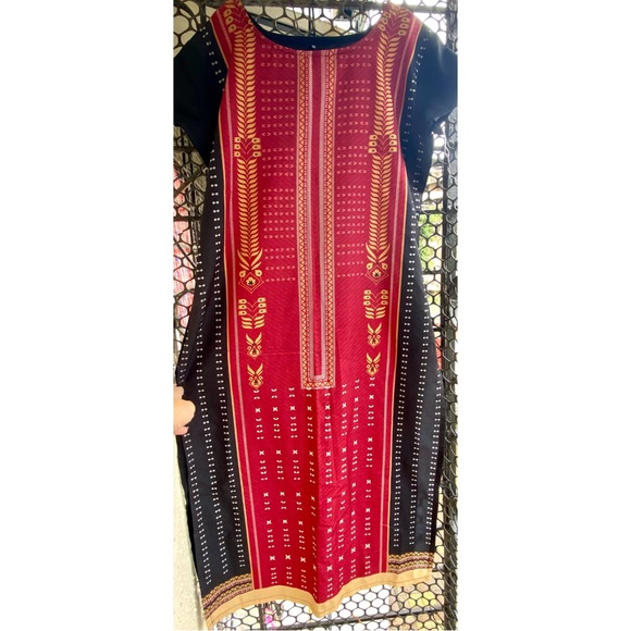 Kurti 🖤Straight Fit Printed Kurta for Women! Dark Red & Black, Size: M (New)❤️ - Picture 3 of 10